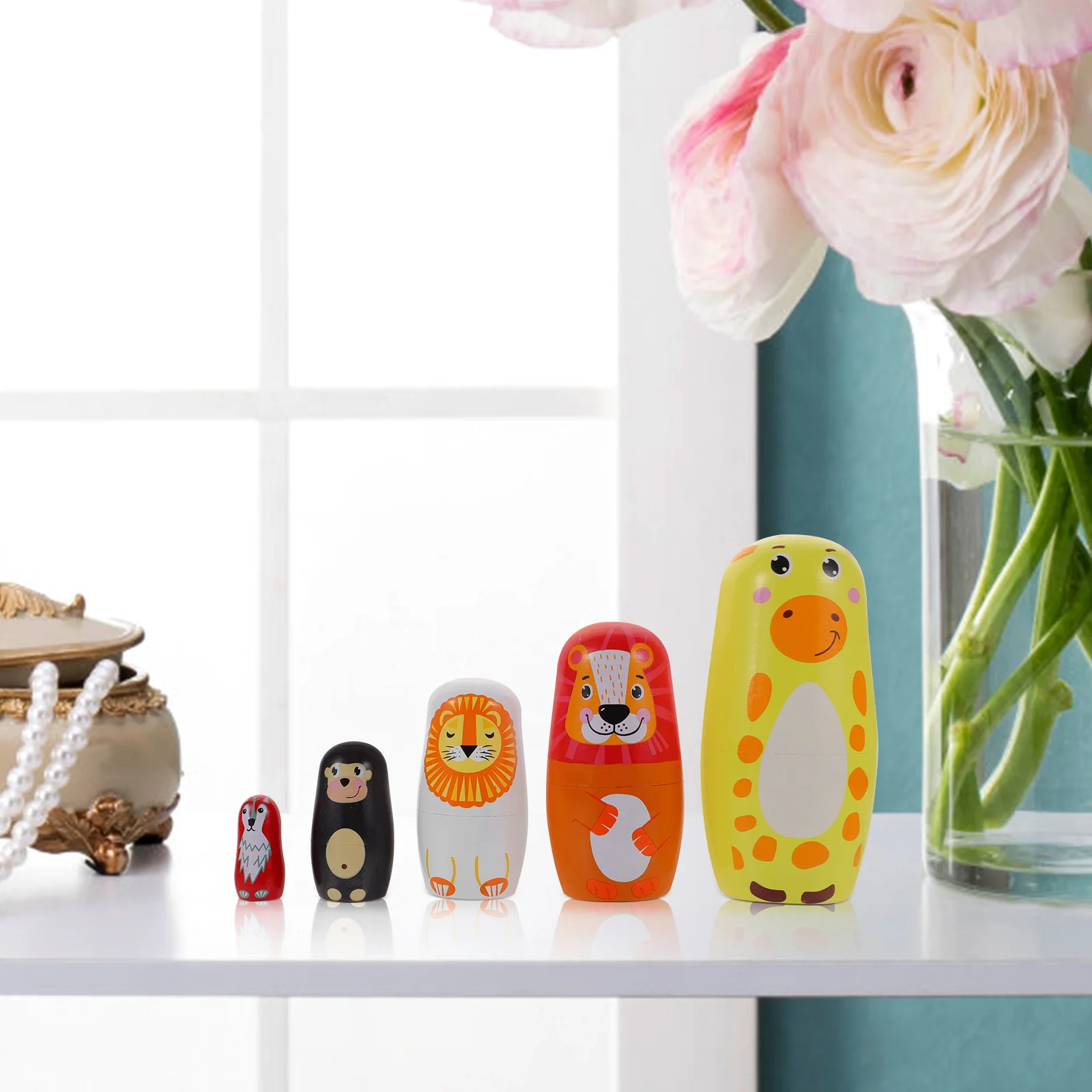 

Children's Handmade Toy Wood Toys Kids Crafts Ornaments Toddler Nesting Stacking Arts for