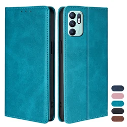 Mobile Phone Case for OPPO Reno 6 Pro Magnetic Leather Flip Case for OPPO Reno 6 5 Pro Plus Lite 6Z 5Z Z 5F 5K 5 Lite Funda