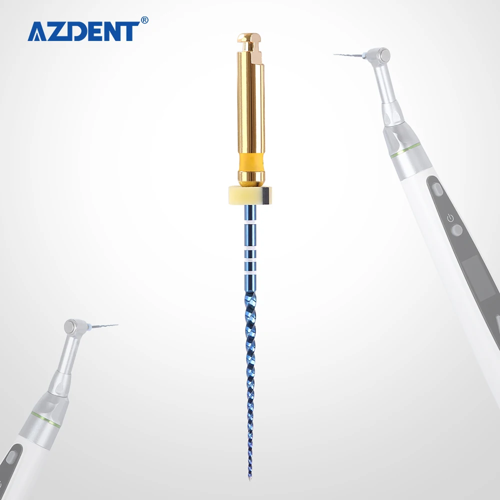 Imagem -02 - Azdent Blue Heat Ativado Arquivos Rotativos Arquivos Niti Filesendo Instrumentos