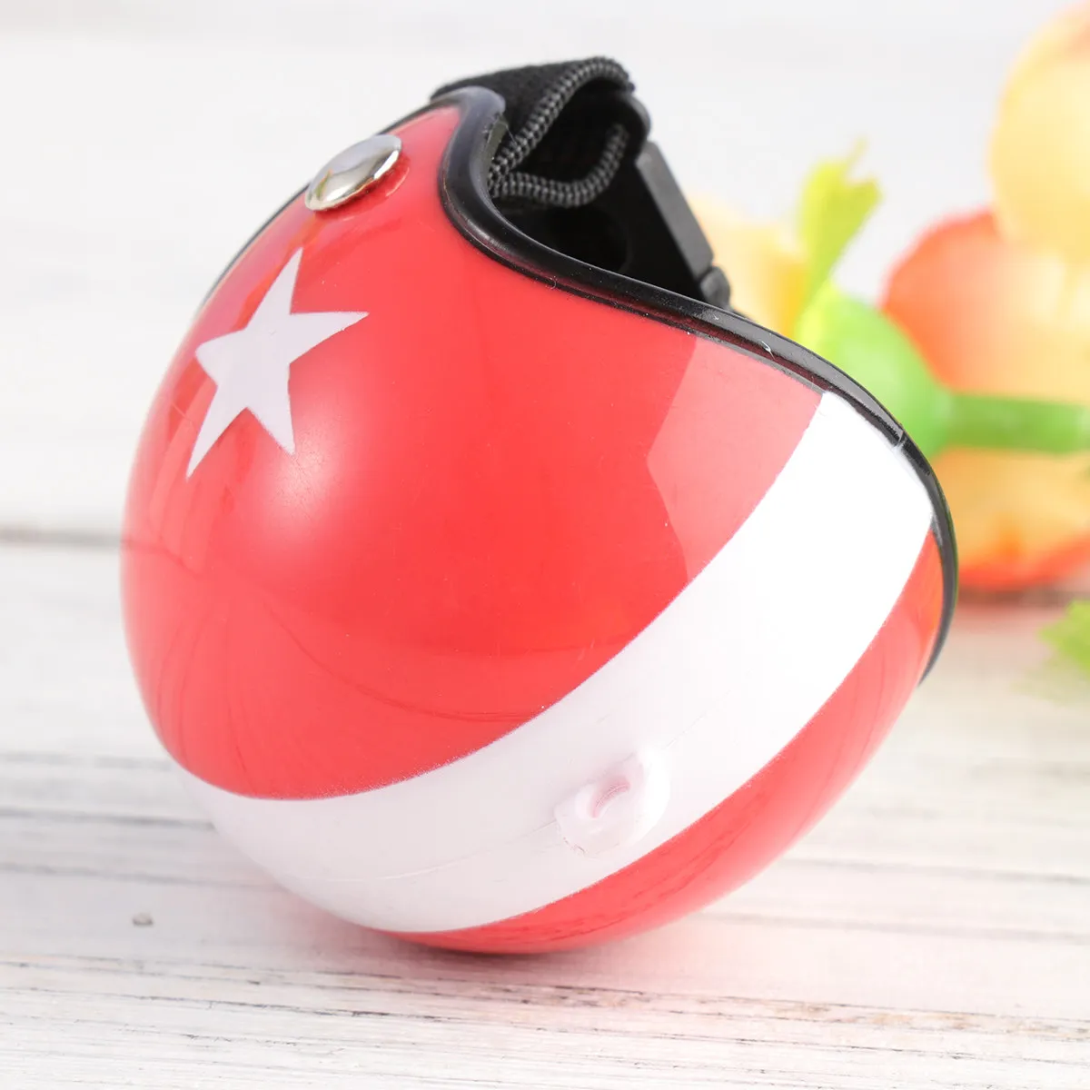 

Red Hat White Glide Safety Playing Pet Safety Hat Photo Prop Entertaining Exercise Small Pet