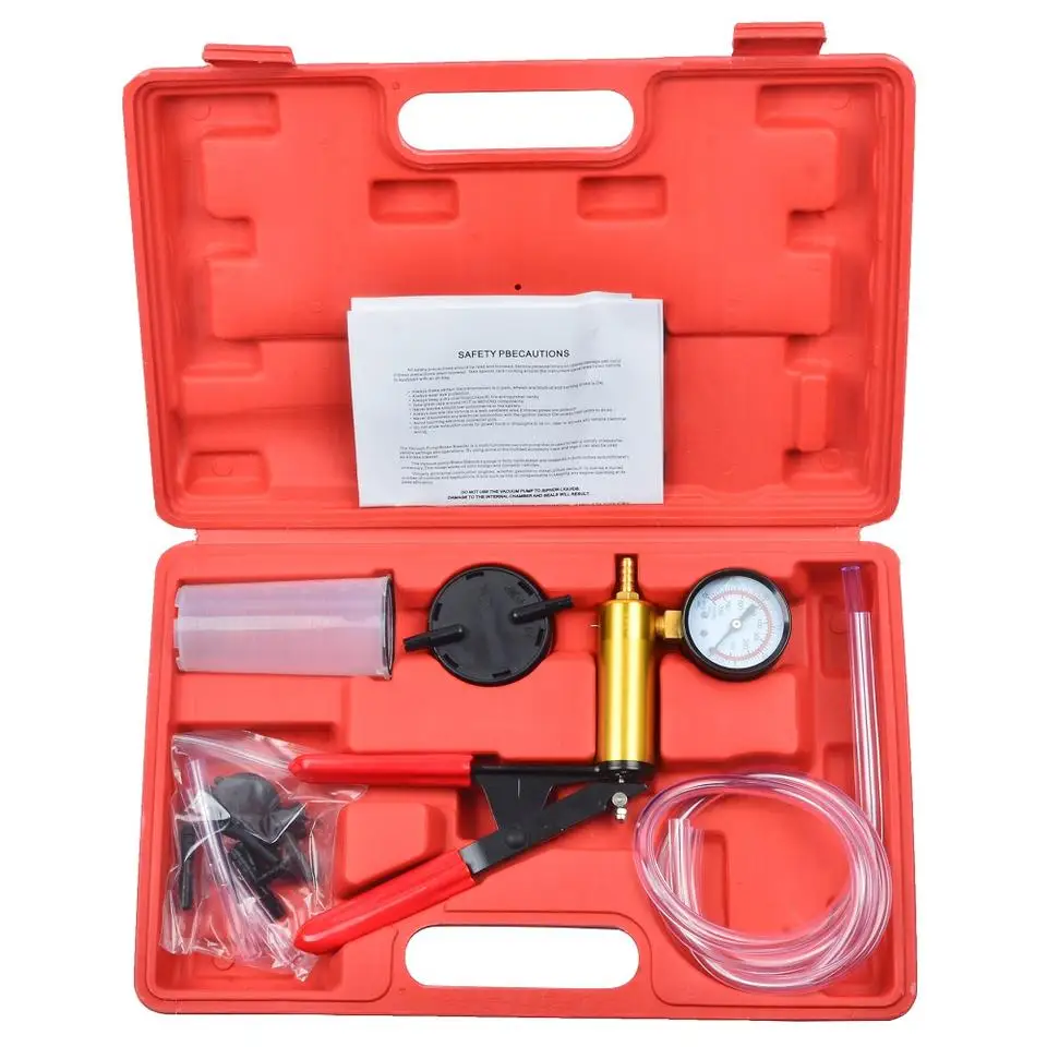 

6PCS（1set） Hand Held Vacuum Pump Tester Tool Set Kit Brake Fluid Bleeder Kit