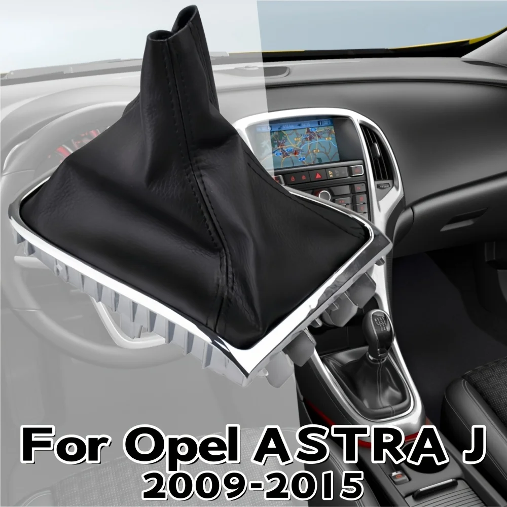 Manual Gear Shift Knob with PU Leather Boot for Opel Astra J 2009-2015 OE 55565904 Shifter Lever Replacement