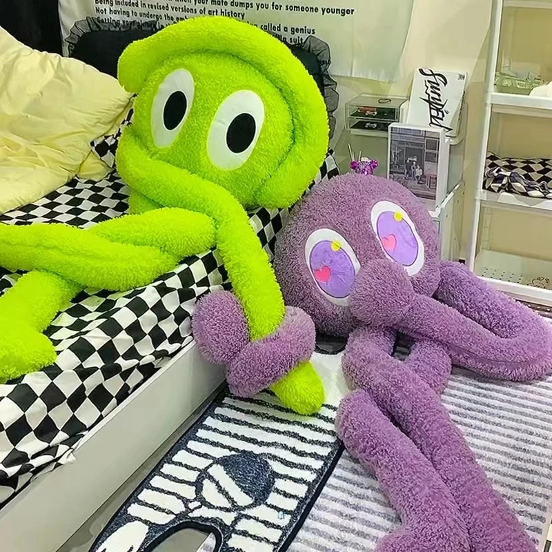 100cm Giant Swag Ferry Green Alien Monster Plush Toys Cute Stuffed Long Arms Legs Octopus Throw Pillow Anime Kawaii Room Decor