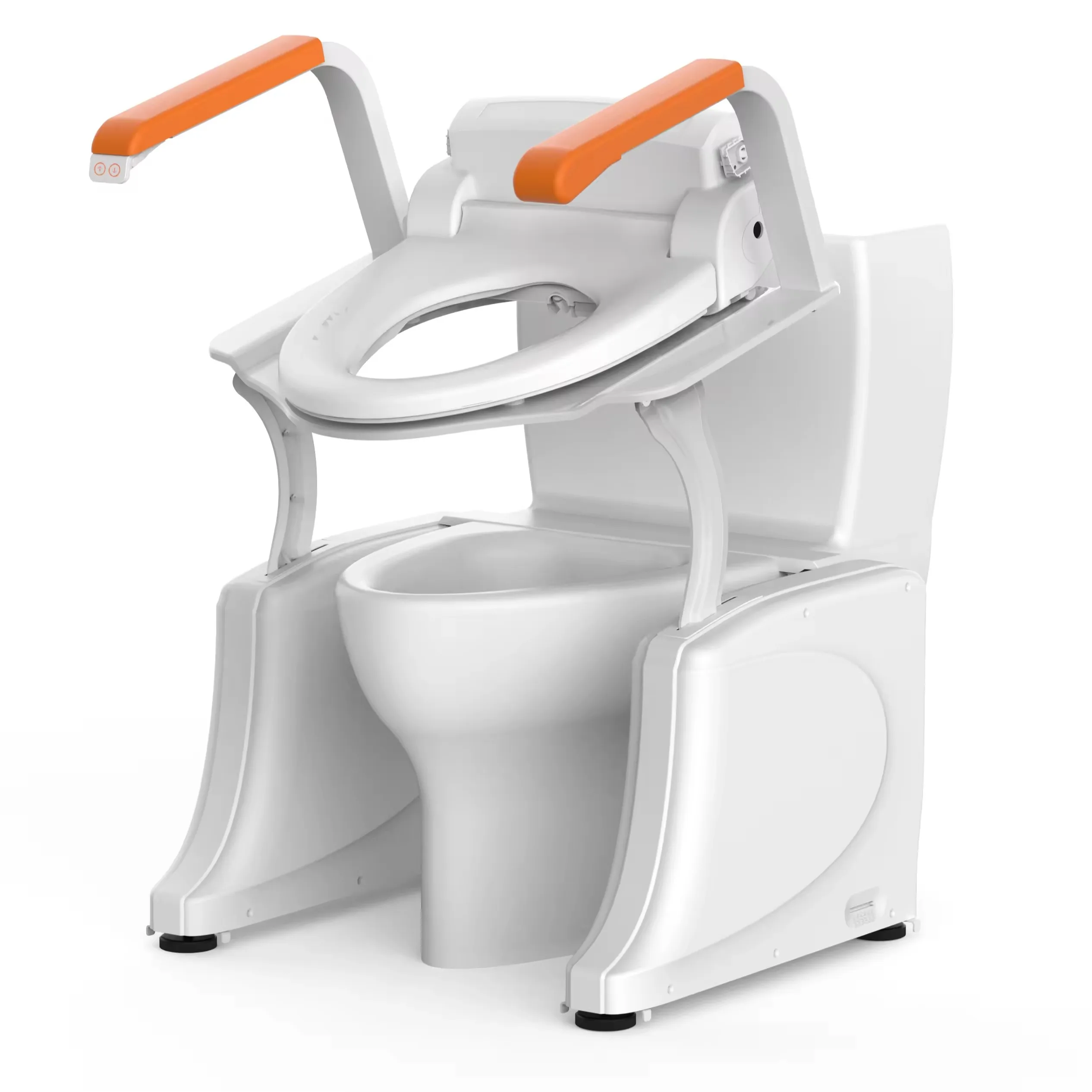 Electric Toilet Lift with 150kg/330lbs Capacity, Patient Lifting Equipment, Elderly Toilet Assistant, Bathroom Mobility Aid