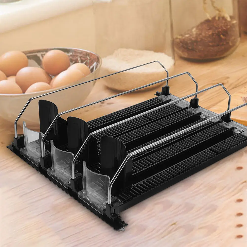 Beverage Pusher 3Pcs Automatic Fridge Drink Organizer Self Feeding Can Dispenser for Grocery Store