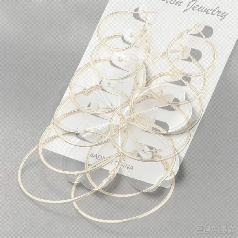 6Pairs Hoop Earrings Set Big Circle Earrings Jewelry For Women Girls Ear Clip Punk Style Earrings Fashion Jewelry Accessories