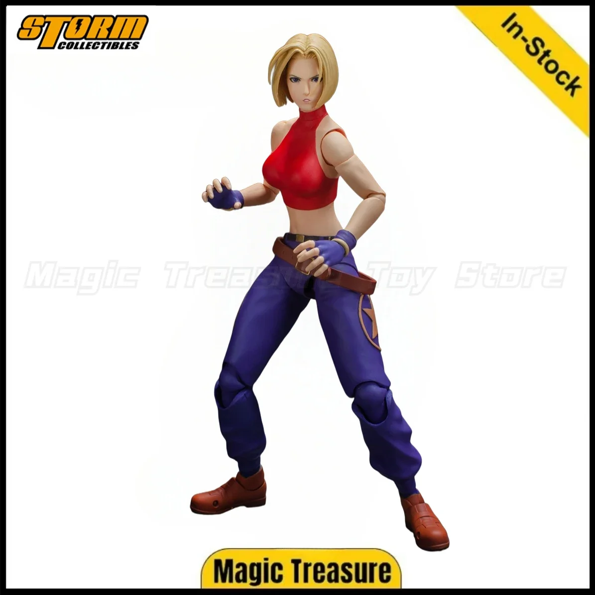 【In stock】In Stock Original Storm Collectibles THE KING OF FIGHTERS '98 ULTIMATE MATCH Blue Mary Action Figure Model Toy Gifts