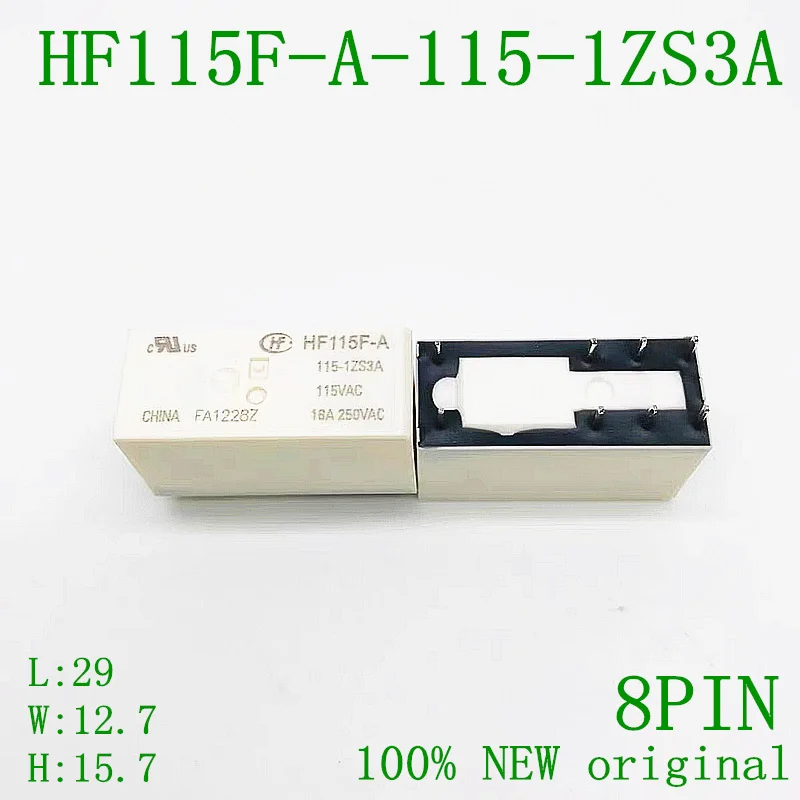 

10PCS HF115F-A-115-1ZS3A 115VAC A set of transform 8 feet 16 a250vac relay