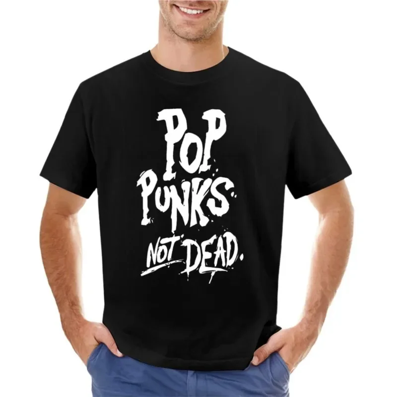 

Футболка с круглым вырезом Pop Punks not dead, мужские футболки, Забавные футболки для мужчин