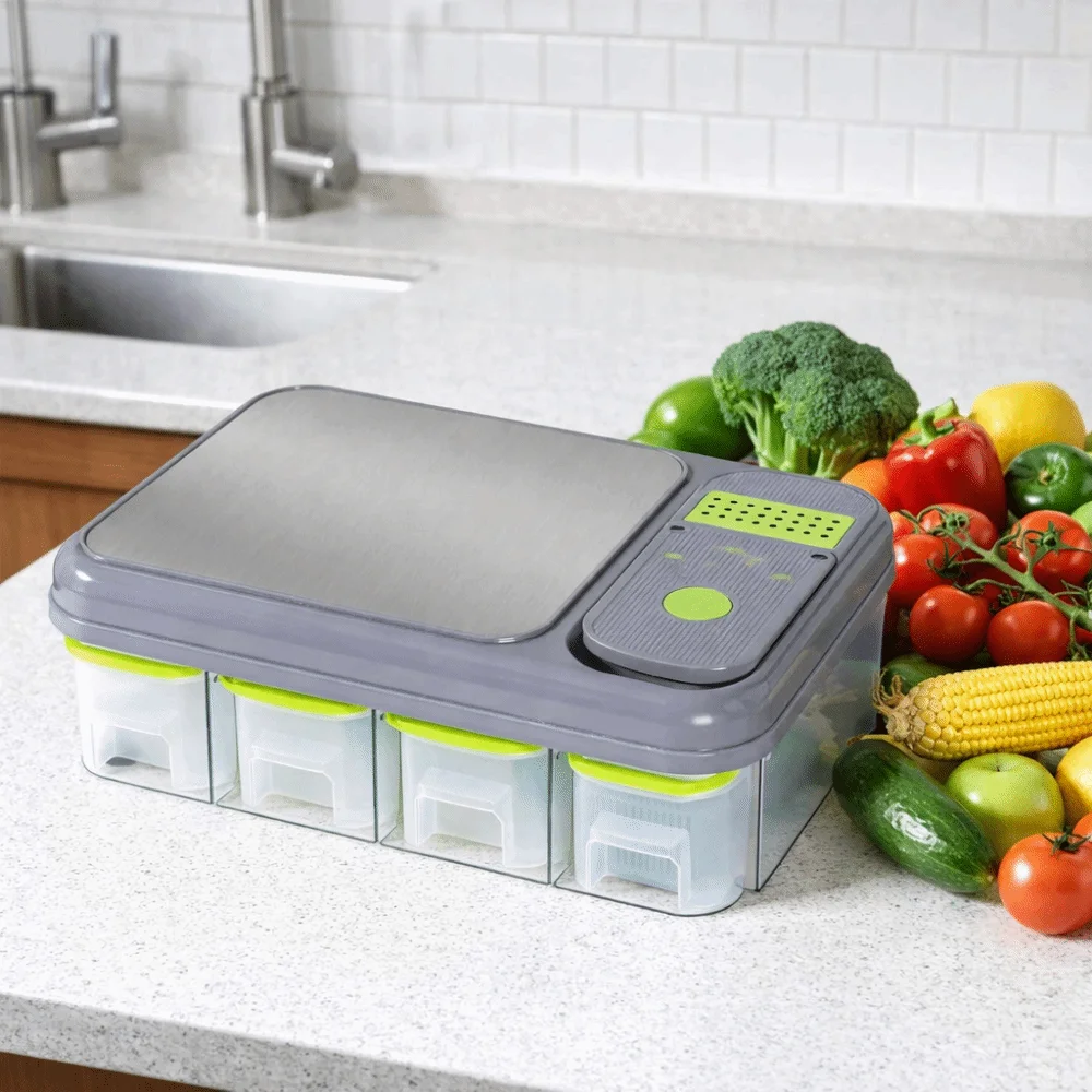 Stainless Steel Cutting Board Multifunctional Vegetable Slicer with Grater and Container Rectangular Vegetable Cutter Safe