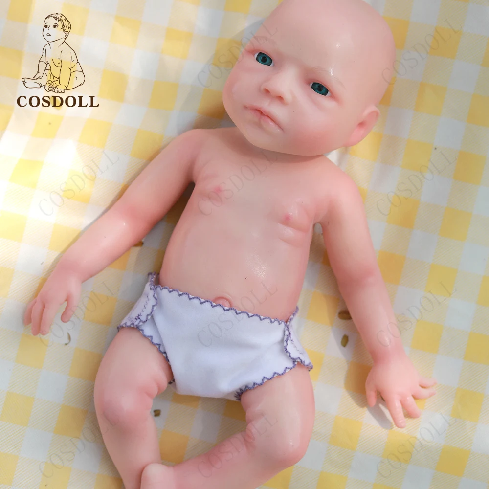 COSDOLL 17.7 นิ้ว 2800g ตุ๊กตาเด็กทารก Reborn ตุ๊กตาเด็กทารกสมจริงตุ๊กตาของเล่นสําหรับเด็กการศึกษานุ่ม DIY ของเล่นเปล่าวันเกิด Xmas ของขวัญ
