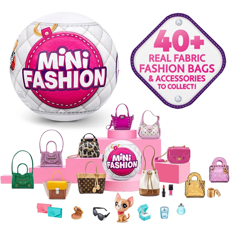 Giocattolo in miniatura originale Zuru Mini marche giocattoli 5 sorpresa Mini marche giocattolo S1/S2 Mystery Blind Box Fashion Bag scarpe Ball Girl