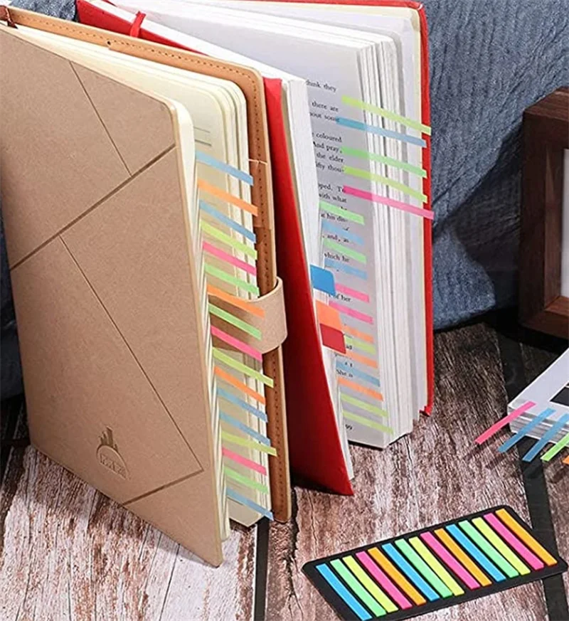 Professional Highlighter Index Sticky Strips, Book tabs tag Reading Markers, Clear See Through Sticky Notes