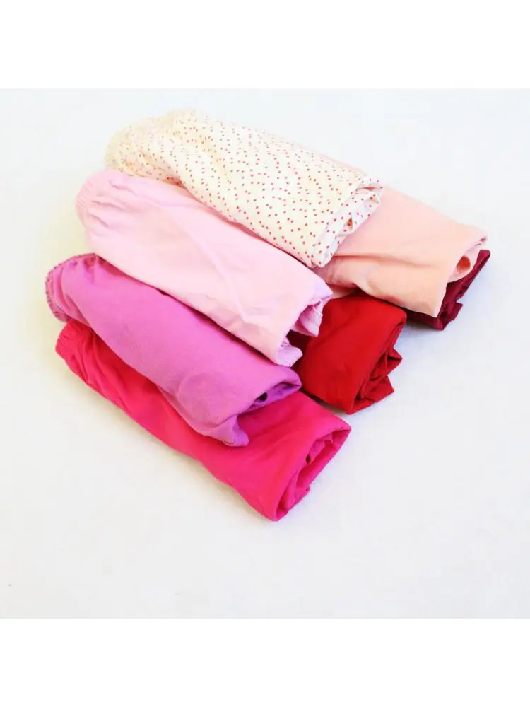 5pcs Cotton Mother Grandma Elderly High Waist Women Underwear Knitted Triangle Loose  Breathable Comfortable Thin Style