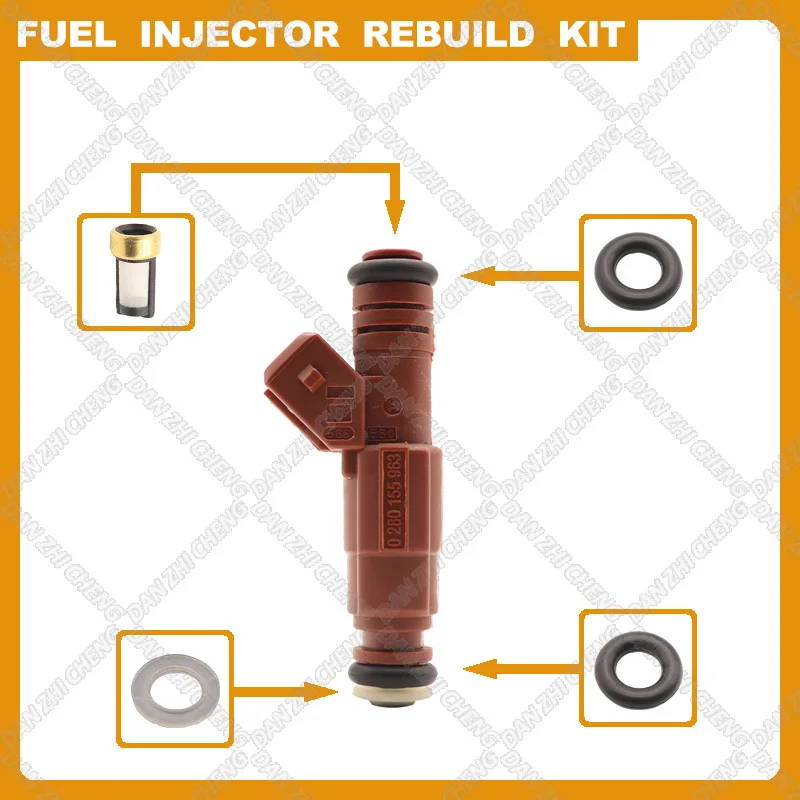 Fuel Injectors Seals O-Ring Repair Filters for Ford Focus Mondeo Cmax 1.8 2.0 Zetec 0280155963