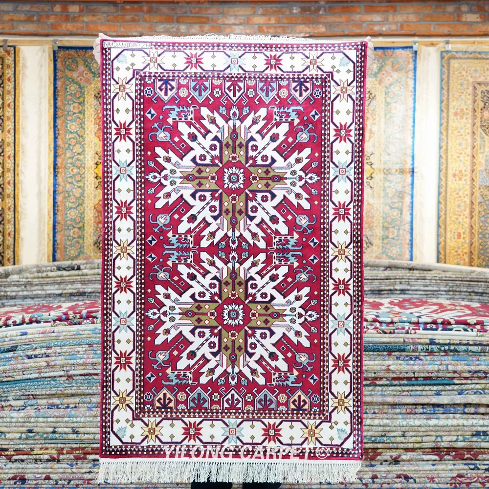 

76x122cm Handknotted Silk Tribal Carpet Family Room Antistatic Area Rug (BL155)