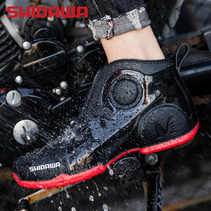 New Outdoor Fishing Shoes for Men, Punk Rubber Boots, Non-slip, Waterproof Rain Shoes, Car Wash, Kitchen Work Shoes, Size 39-44