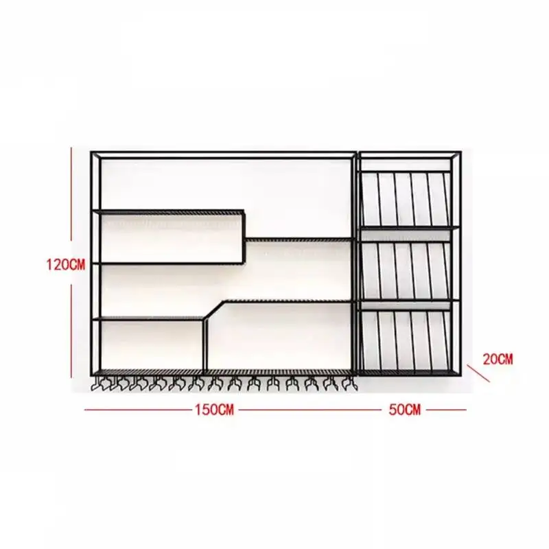 Modern Cocktail Display Cabinet Storage Cellar Shelves Metal Alcohol Cabinet Space Saver Wine Mueble Para Vinos Bar Furniture