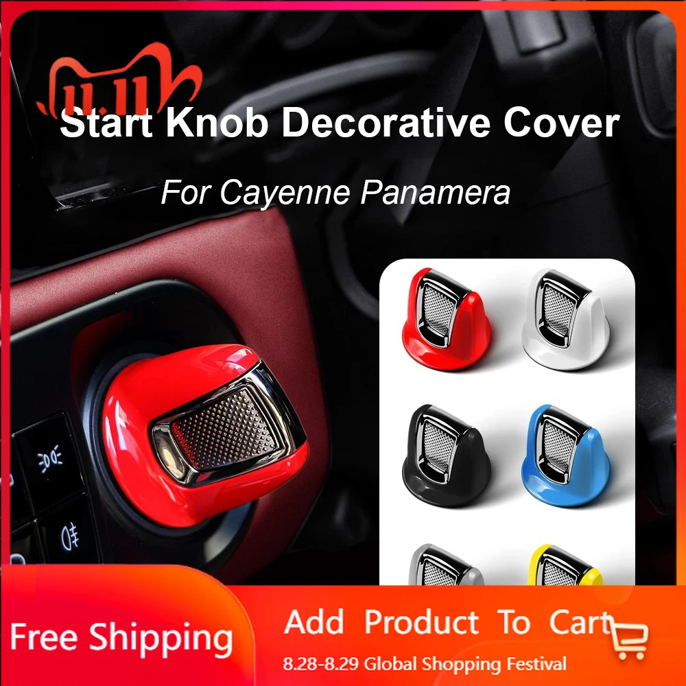 

Interior Stickers For Porsche NEW Cayenne 9YA.1 Panamera 971 Multi-color Car Ignition Start Engine Stop Button Knob Bracket Deco
