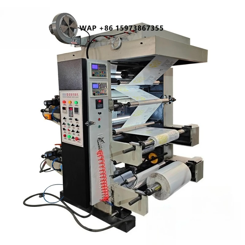 2 Color Non Woven Film Bag Flexographic Printers Plastic Paper Flexo Sachet Water Bag Printing Machine Machinery