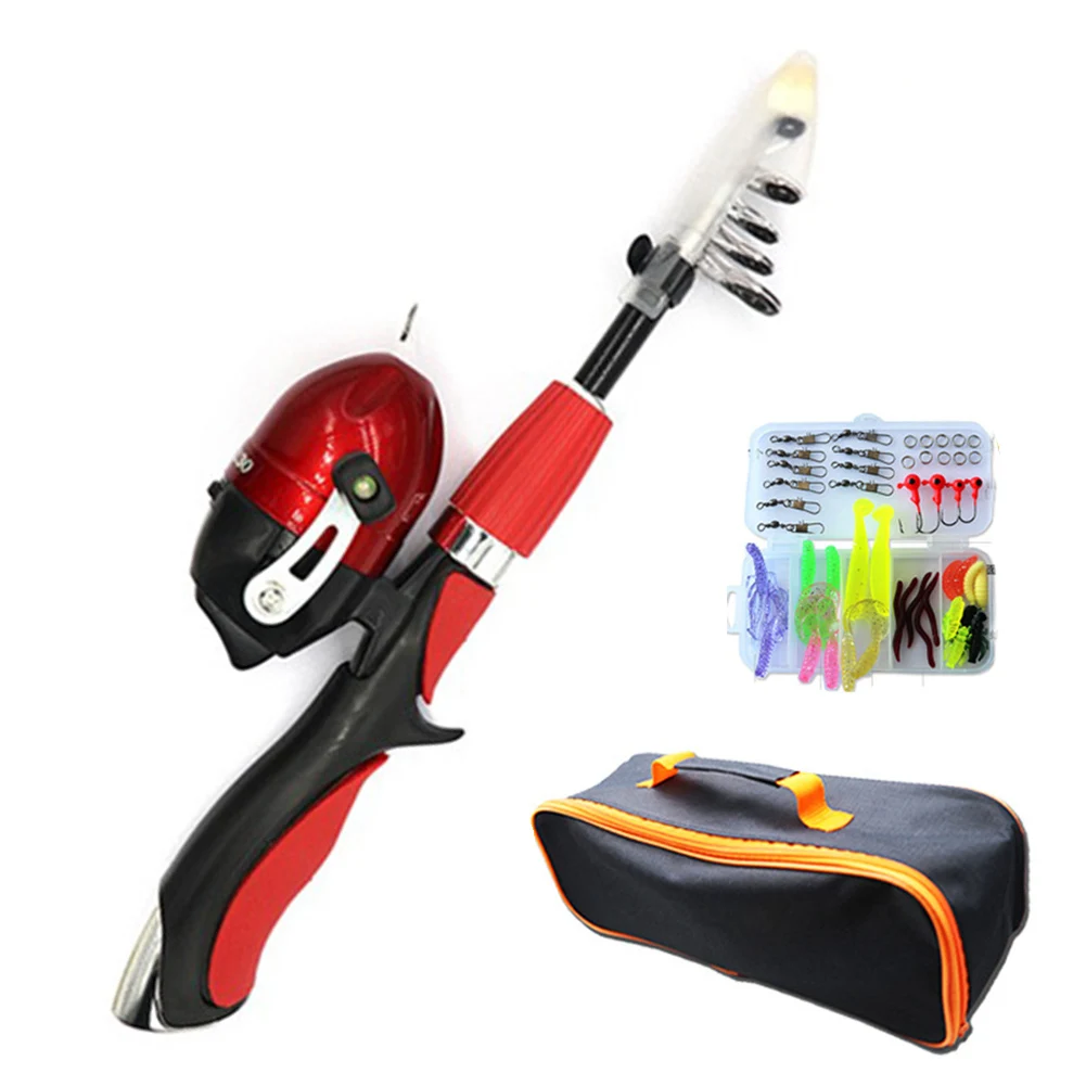 

Fly Fishing Rod Kit for Kids Compact and Ergonomic Design for Family Fishing Trips Includes Reel Lures and Storage Bag