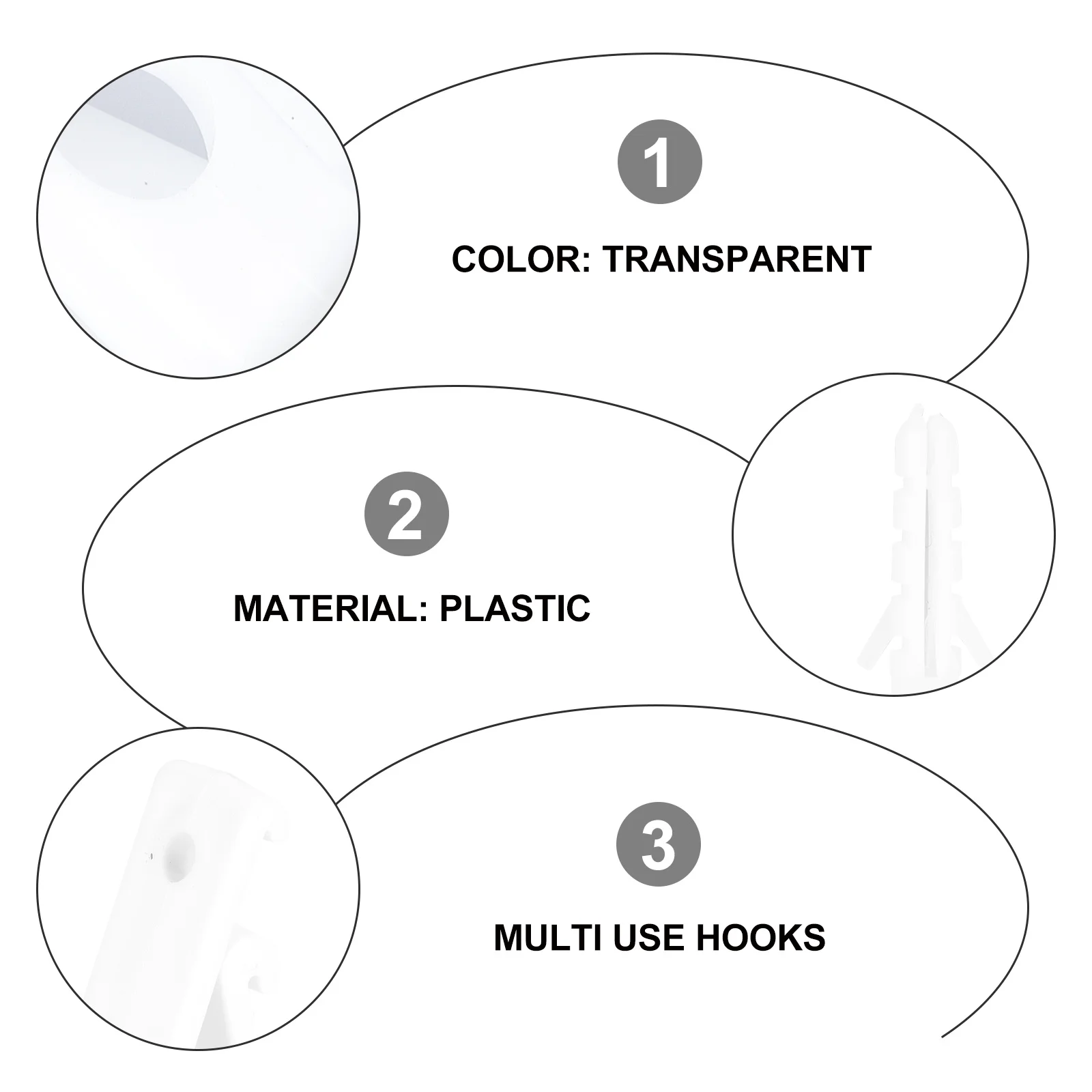 8 قطعة الستائر الدوارة الستار كليب الحائط سهلة التركيب مسامير شنت الأبيض حامل الحبل الأعمى ل الموتر الأسطوانة الرومانية #1