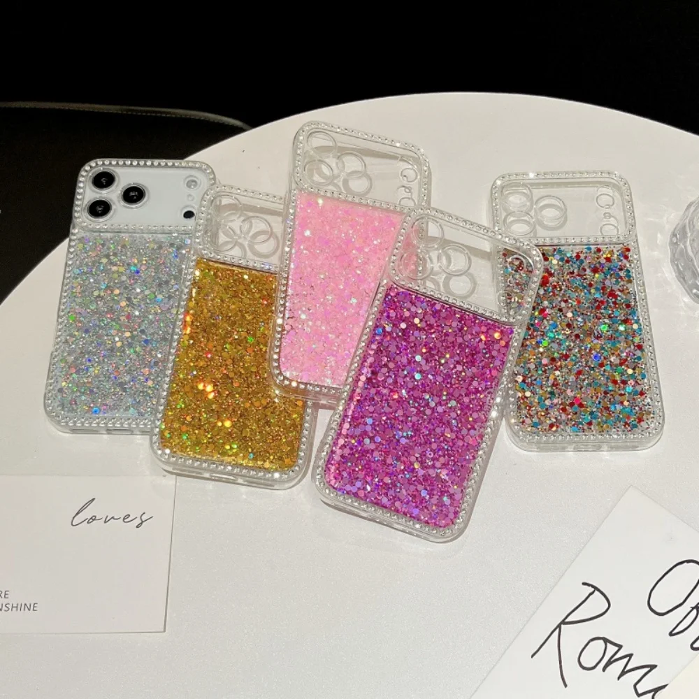 Luxury Bling Glitter Phone Case For Samsung A17 A07 A56 A36 A26 A16 A06 A55 A35 A25 A15 A05 A05S A04S A52S Crystal Chain Pendant