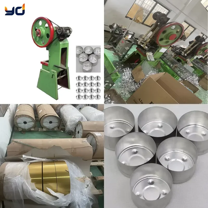 2026 CE Hot Sale 10000pcs/H Automatic Light Candle Container Punching Machine Aluminum Cup Making Machine with Core Pump