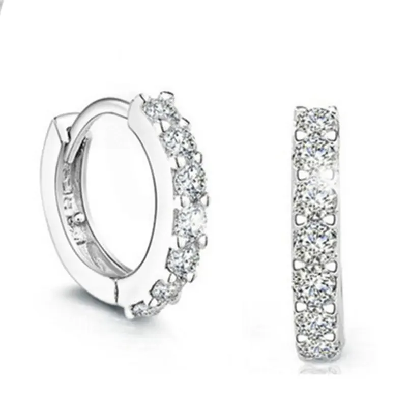 

Hotsale High Quality 925 Sterling Silver Hoop Earrings in White Color