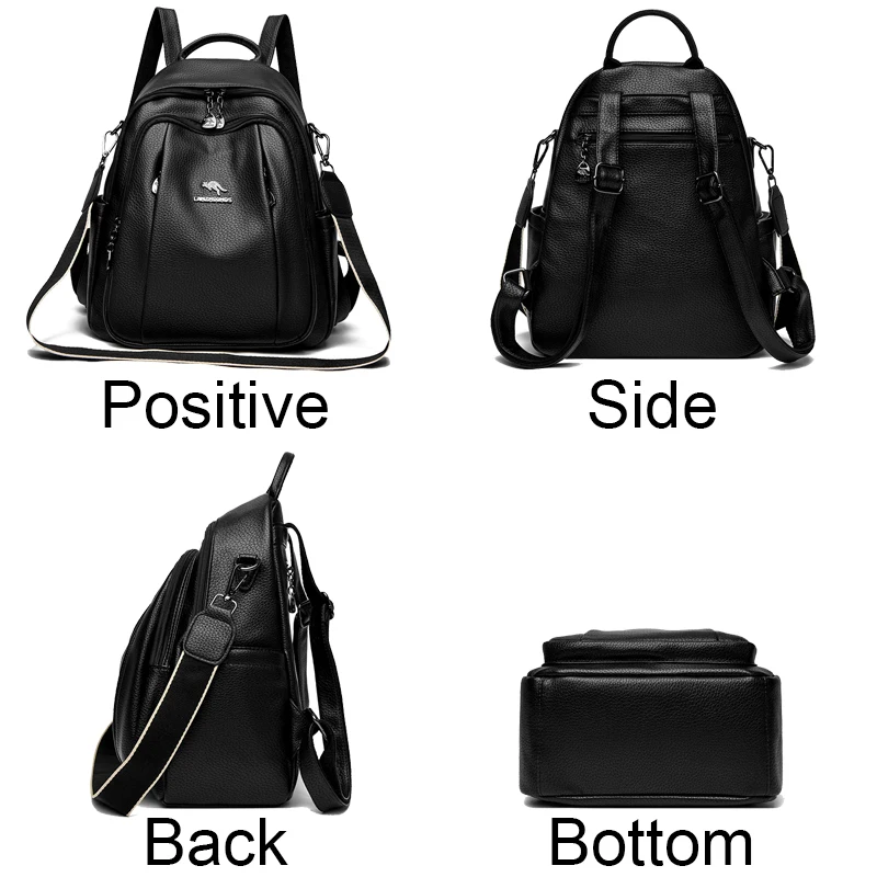 2024 New Women Backpack High Quality Genuine Leather Travel Bagpack Casual Lides Shoulder Bag School Bags For Teenage Girls Sac