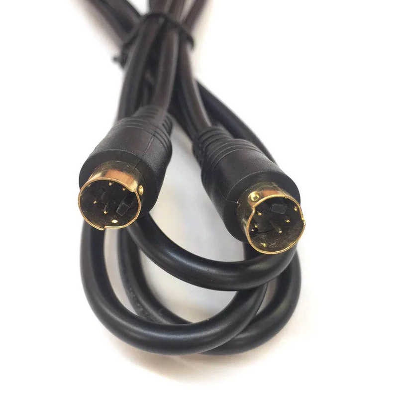 Cable Gold Plated MINI DIN 4PIN SVideo AV Audio Wire for Home Theater DSS Receivers VCRs DVRs PVRs DVD Players Cable