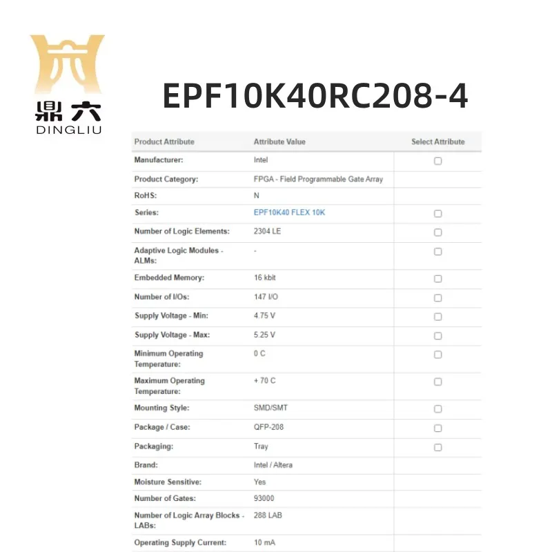 EPF10K40RC208-4 FPGA - Field Programmable Gate Array  QFP-208