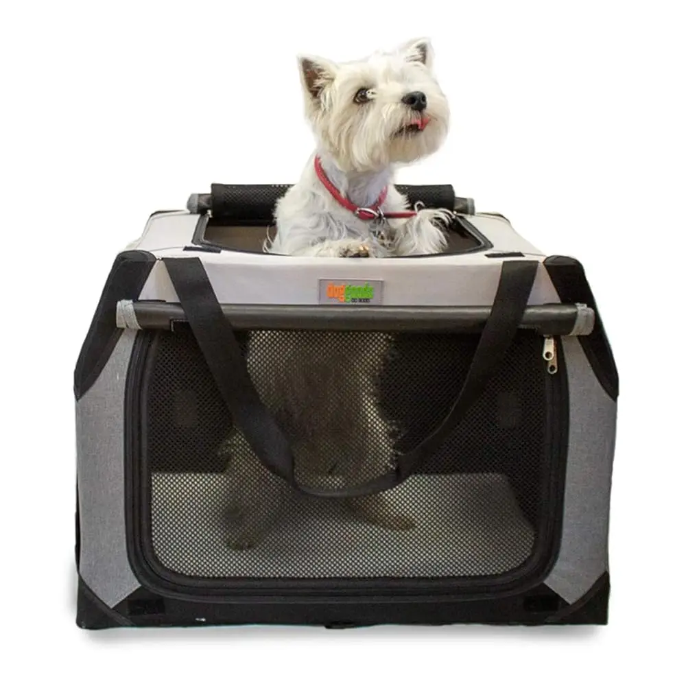 

Folding Soft Dog Crate By Doggoods - Indoor/Outdoor Kennel, Collapsible For Camping, Car, Roadtrips - Extra Large, Large,