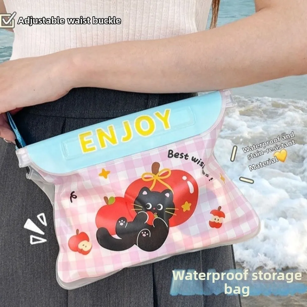 Large Capacity Waterproof Phone Case Adjustable Touch Screen Swimming Waist Pack Mobile Belt Bag Shoulder Bag view 3