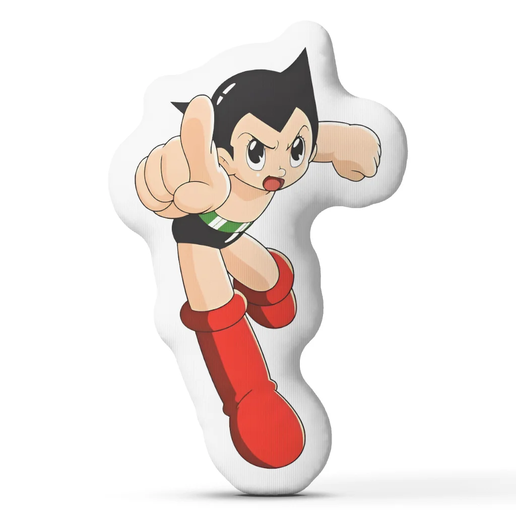 Astro Boy Shaped Throw Pillow Irregular Stuffed Cushion Anime Character Decorative Pillow for Sofa Bedroom Home Decor Accent