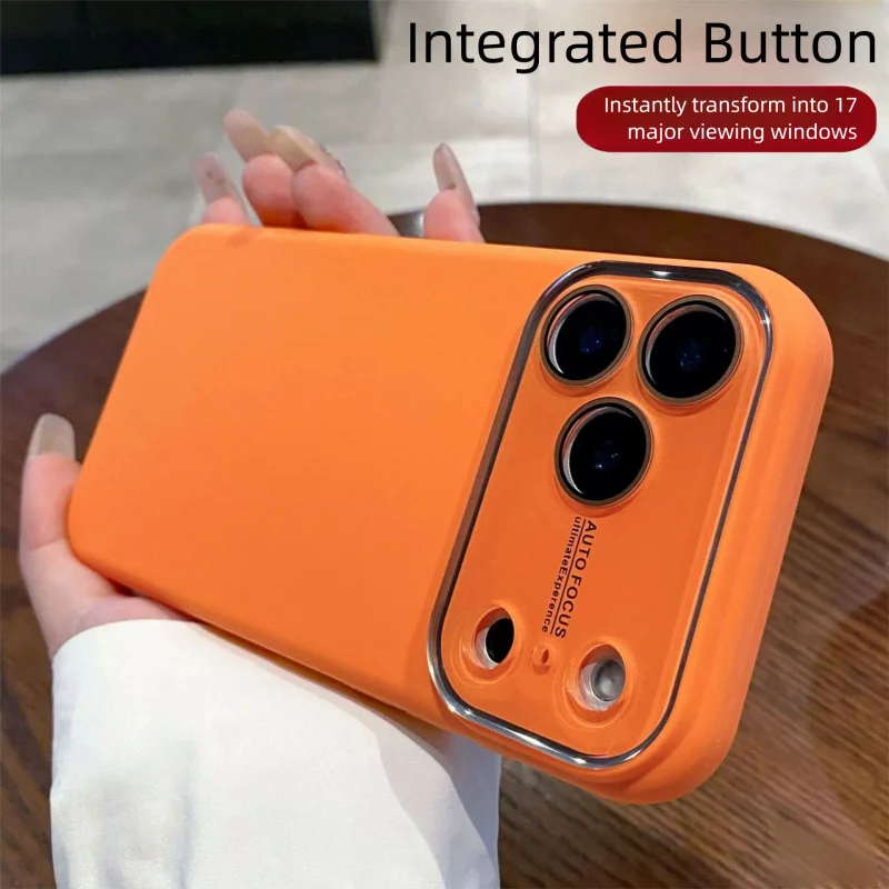 

Liquid silicone large window suitable for iPhone 17 pro max phone case, Apple 16 skin feel all inclusive protective cover