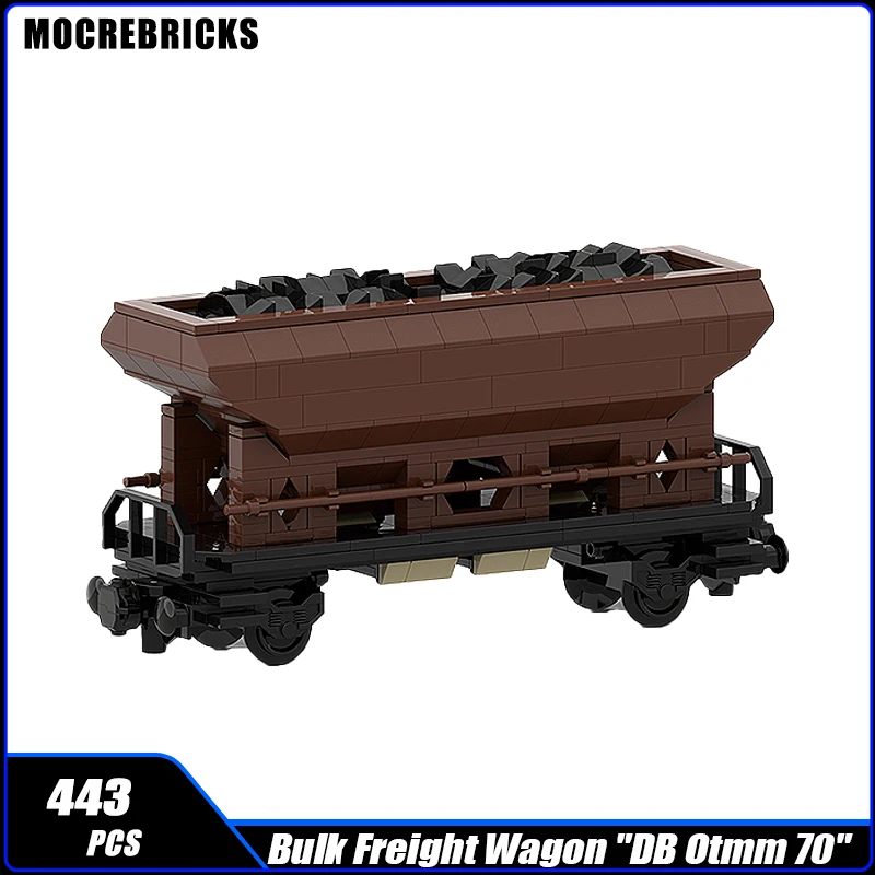 ミニスケール列車バルク貨物車両モデルオープン貨物車両セット MOC アセンブリビルディングブロックテクノロジーレンガのおもちゃクリスマスギフト