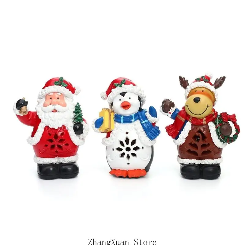 Musikalisch beleuchtete Weihnachtsfigur für und Thekendisplay Innenbereich, USB- oder Batteriebetrieb für saisonale – Detail 3