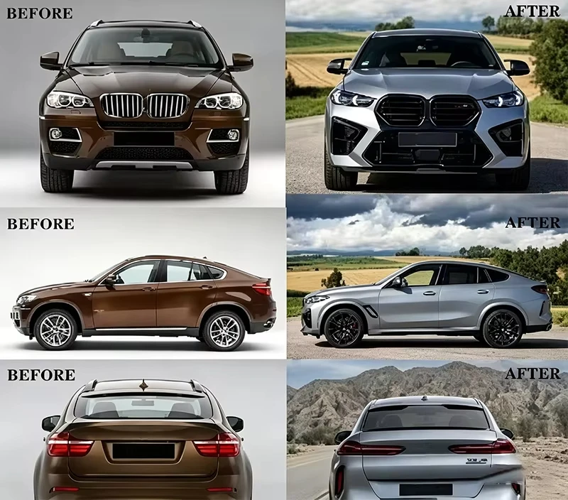 Factory Sale for BMW E71 Upgrade to G06-X6M Style Body Kit Front and Rear Bumpers Convert Car Bumpers Retrofit
