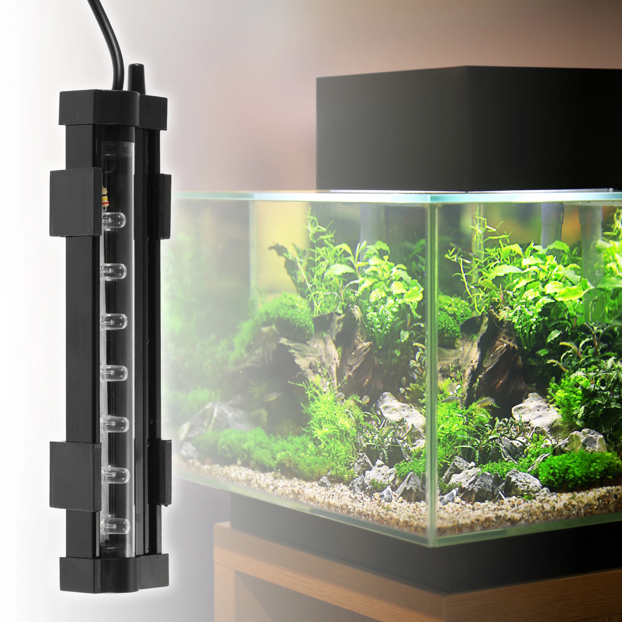 UXCELL 15-116CM Aquarium LED Light Full Spectrum Fish Tank 7-36 Light Beads Decor Colorful Lighting Lamp Plant Grow Tools