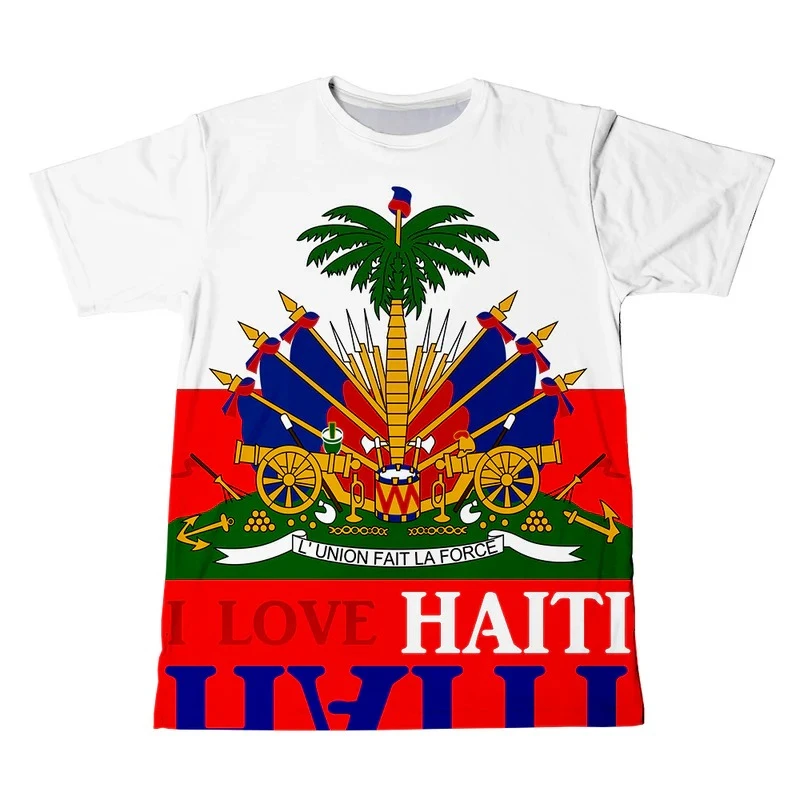

Haiti Flag 3D Print sport Quickdry Breatha Men WomenTShirt Outdoor Street Casual Fashion Retro Y2K Parentchild Short Sleeve Top