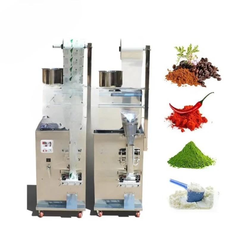 Máquina de embalagem vertical de 100 g a kg para aplicações de alimentos em pó de café sacos de papel plástico
