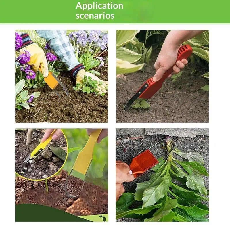 1Pcs Garden Hand Loop Weeder Tool - Iron Loop Design With Sharp Blades - Manual Weeders Tool For Weeding, Loosening