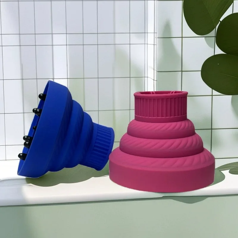 1 قطعة مجفف شعر سيليكون الناشر غطاء طوي مقاومة للحرارة مجفف شعر مجعد تجفيف منفاخ تصفيف الشعر اكسسوارات