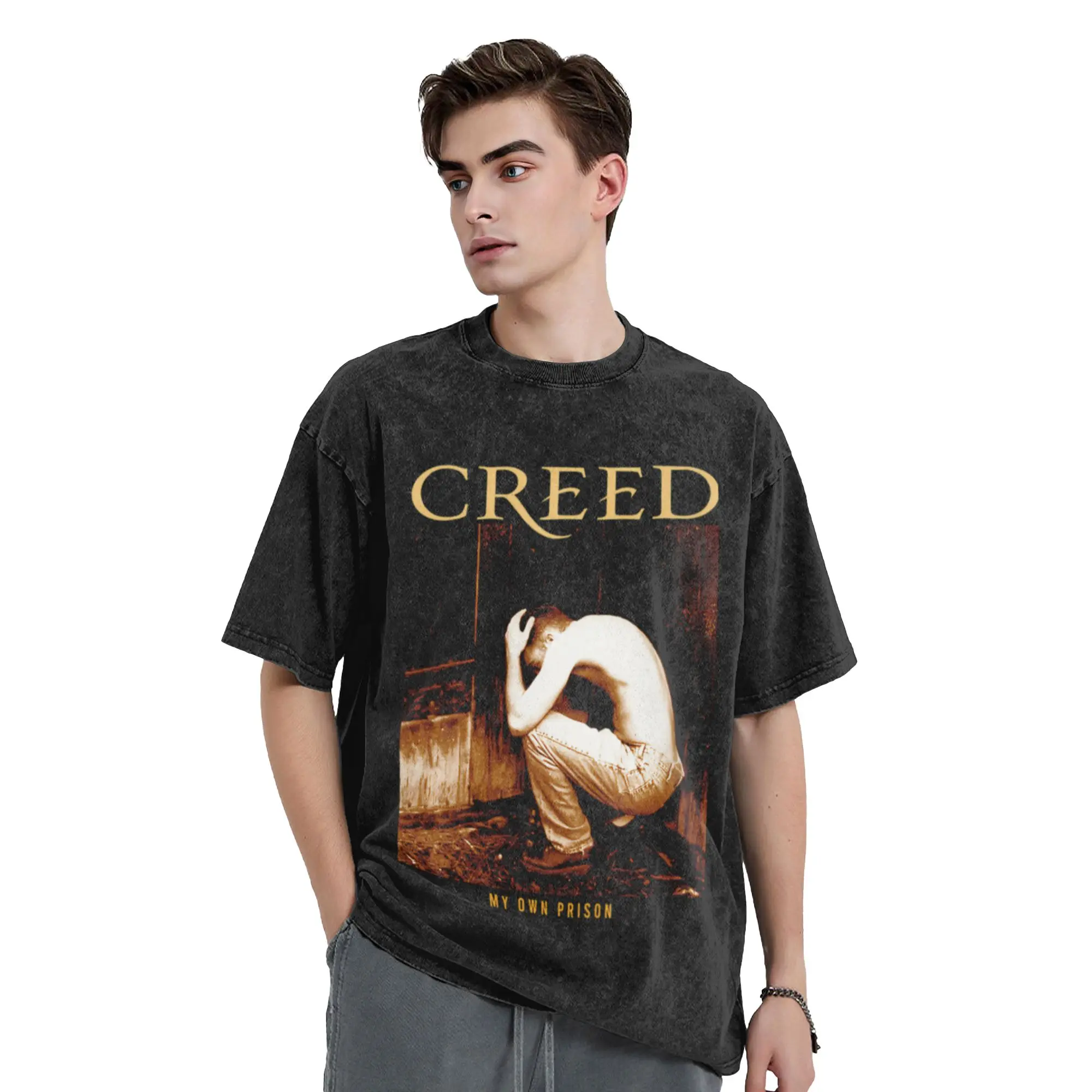 Creed Band Unique Comfort A Washed T Shirt Men's Women's Oversized Cotton Tees Tops