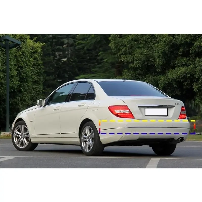 Rear bumper chrome decorative strip For Mercedes Benz C Class  W204 2008-2013