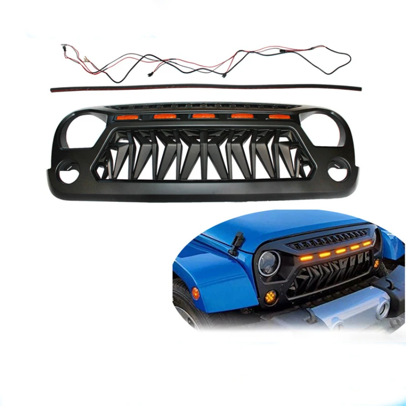 

Front Bumper Racing Grills for Wrangler jk Restoration Rebel Center Grille Modified Armor Grids Front air Vent