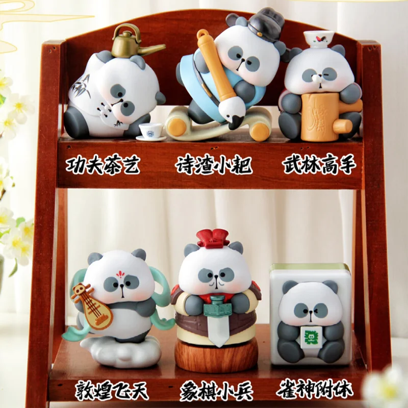 

Mr.Pa Pa Pa National Essence Travel Notes Series Blind Box Panda Mystery Box Toys Guess Bag Cute Anime Figure Doll Desktop Toys