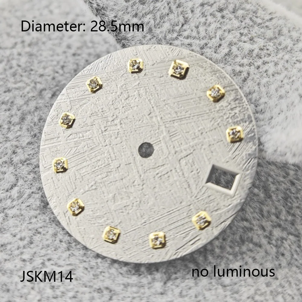 NH35 ダイヤル 28.5 ミリメートル隕石模様のダイヤル nh35 ブルー発光日本 NH35 自動運動 watchmods はロゴをカスタマイズすることができます