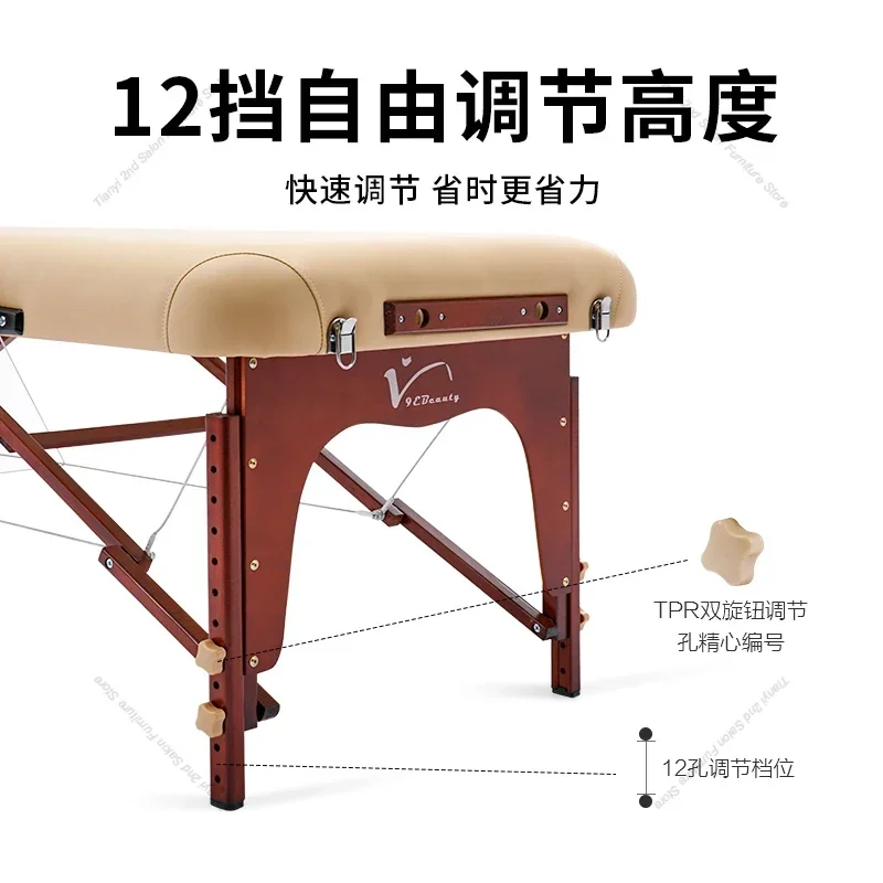 Spa Portable Face Massage Bed Lash Beauty Folding Adjust Knead Massage Table Speciality Sleep Lit Pliant Beauty Furniture